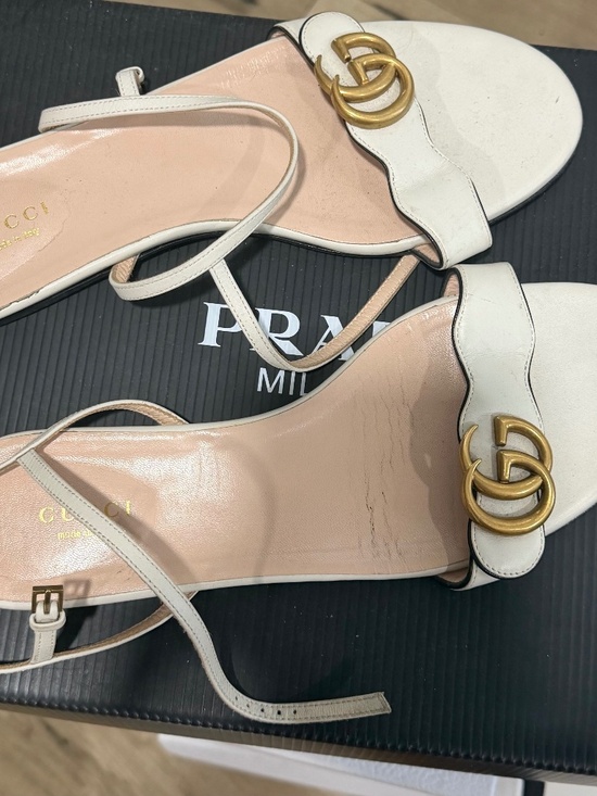Gucci Shoes - Gucci white sandals